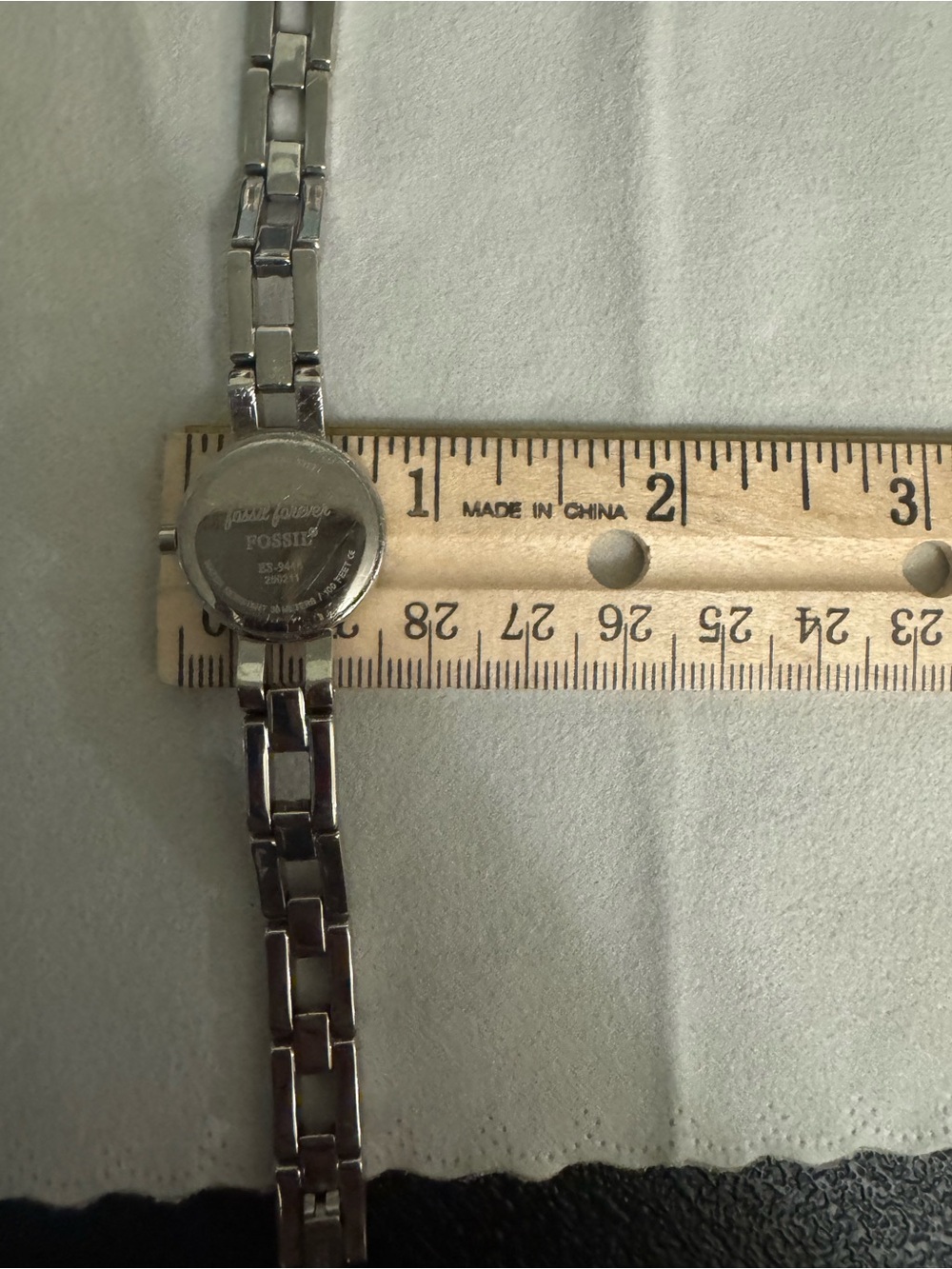 Fossil Silver-Tone Bracelet Watch with Blue Dial - Picture 6 of 16